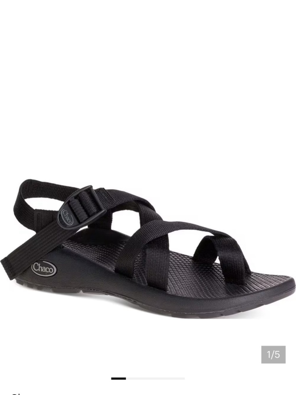 Chaco Black Strappy Outdoor Sandal